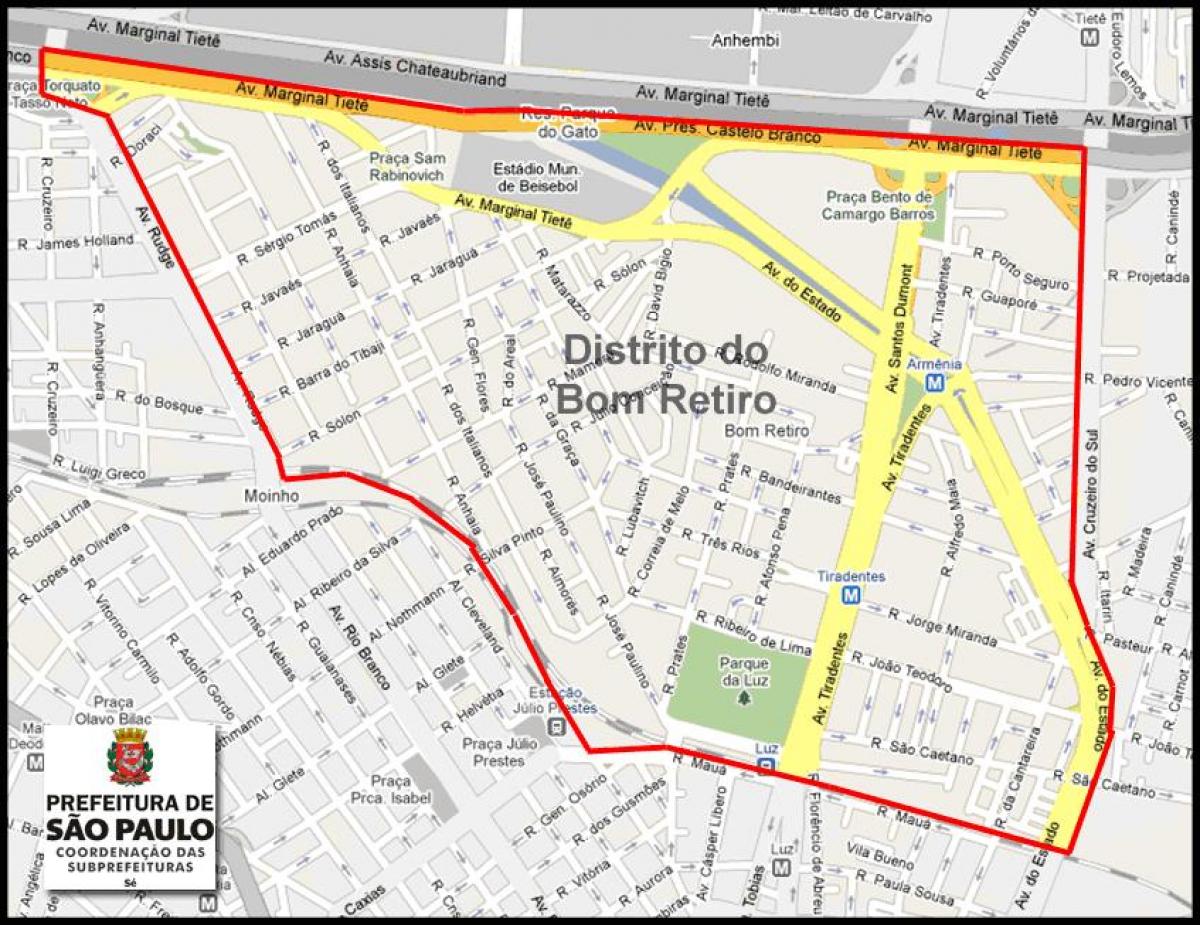 Kaart Bom Retiro São Paulo