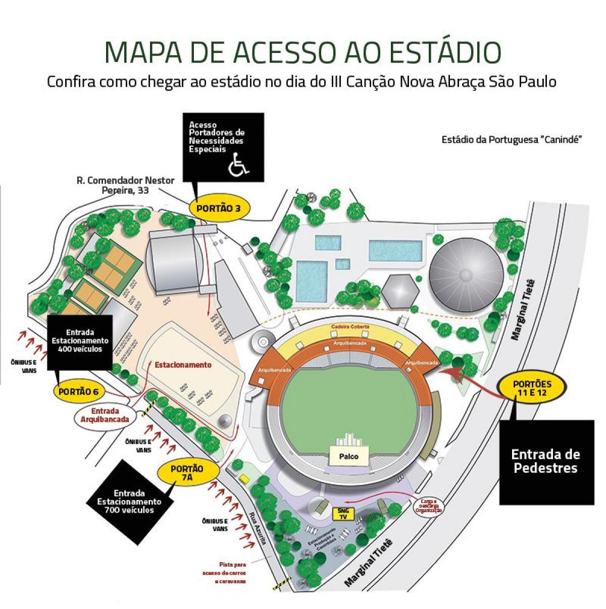 Kaart Canindé staadion