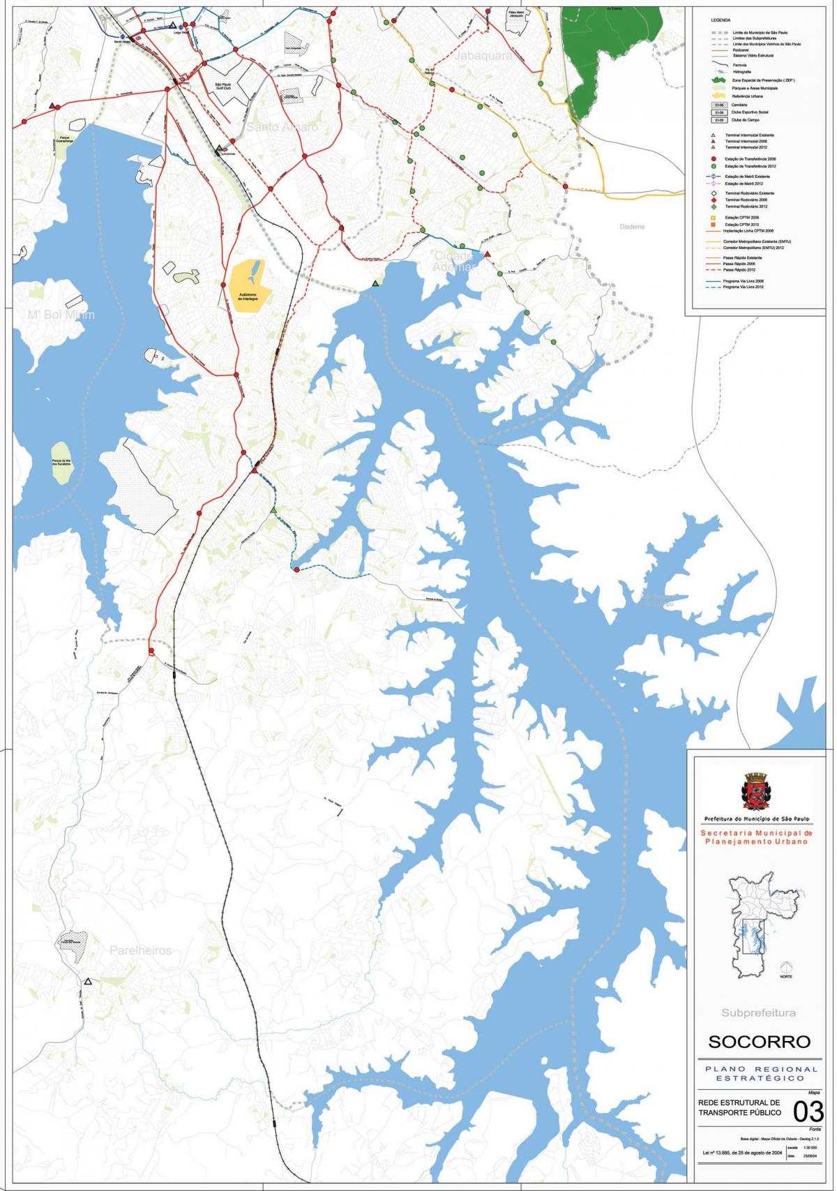 Kaart Capela do Socorro São Paulo - Avalik transport