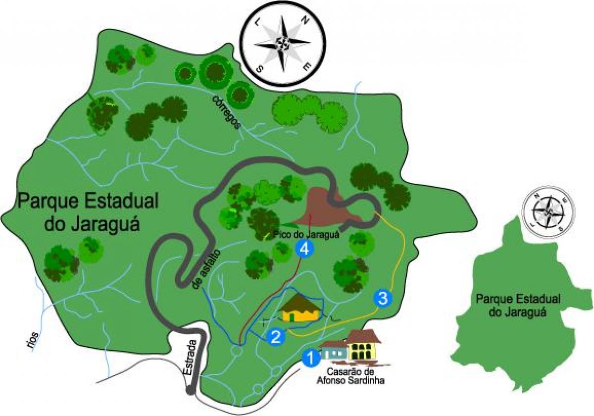 Kaart Jaraguá Park