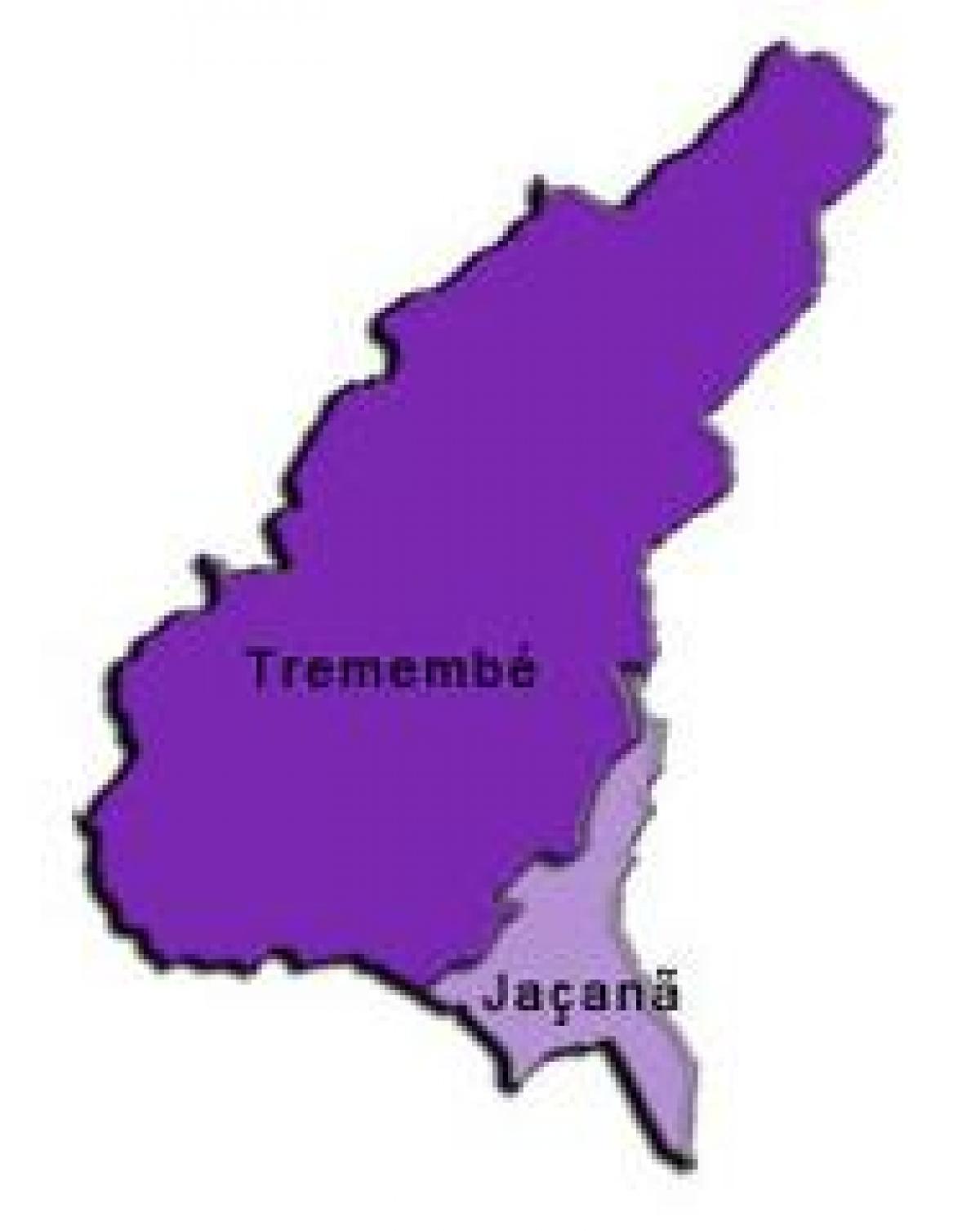 Kaart Jaçanã-Tremembé alam-prefektuur