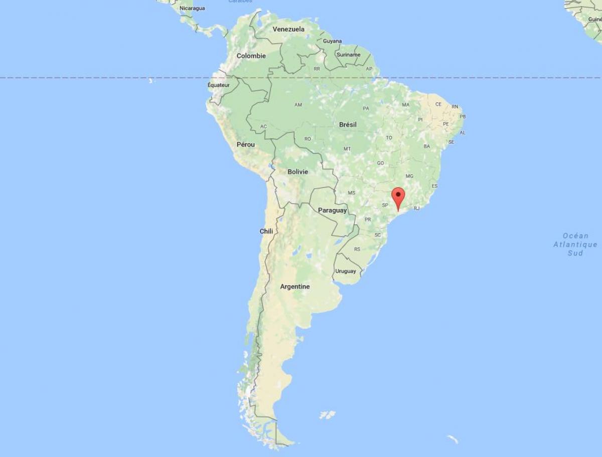 Kaart São Paulo Lõuna-Ameerikas