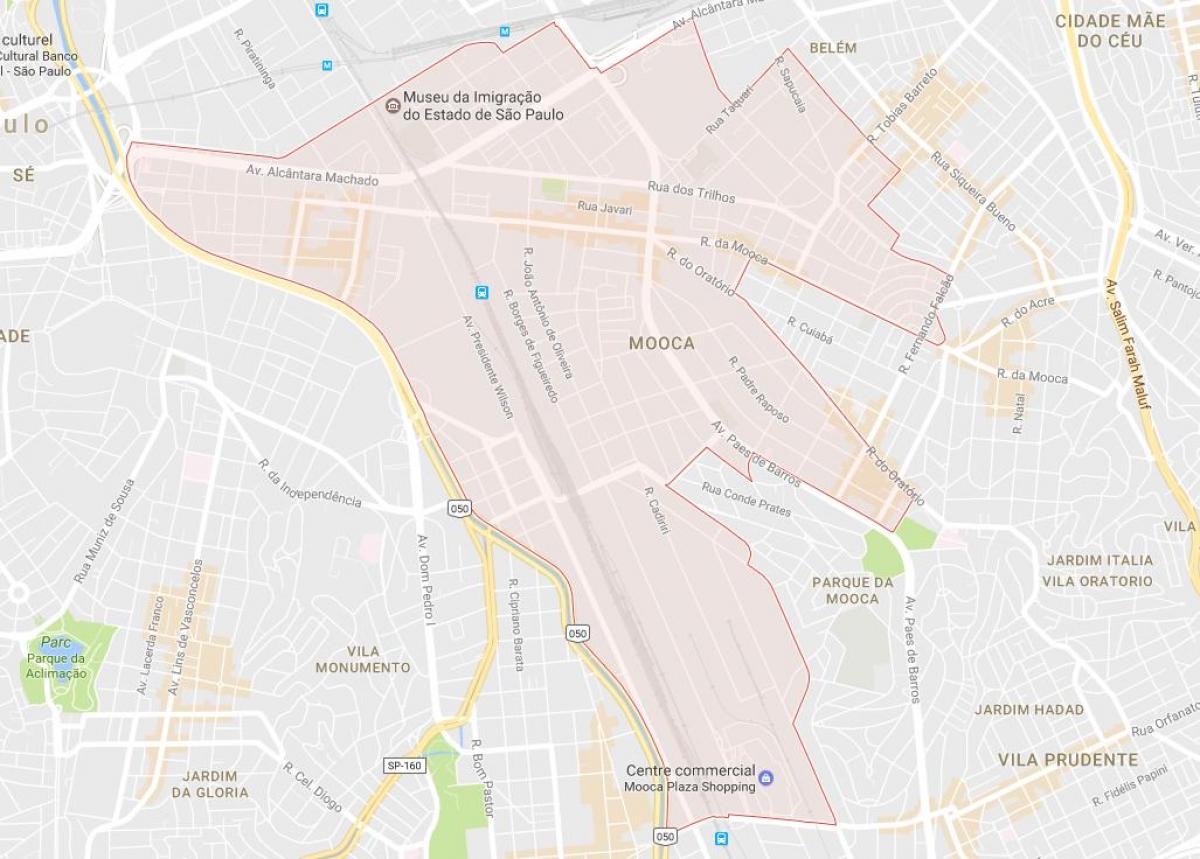 Kaart São Paulo Mooca