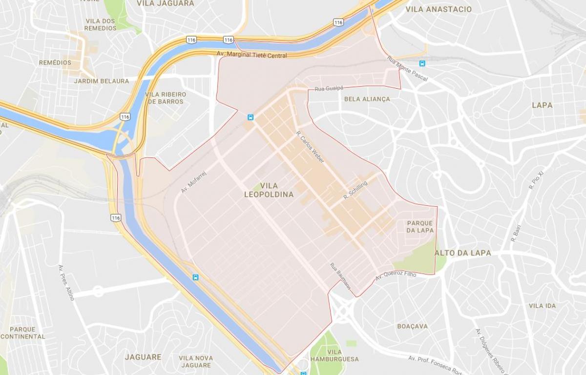 Kaart Vila Leopoldina São Paulo