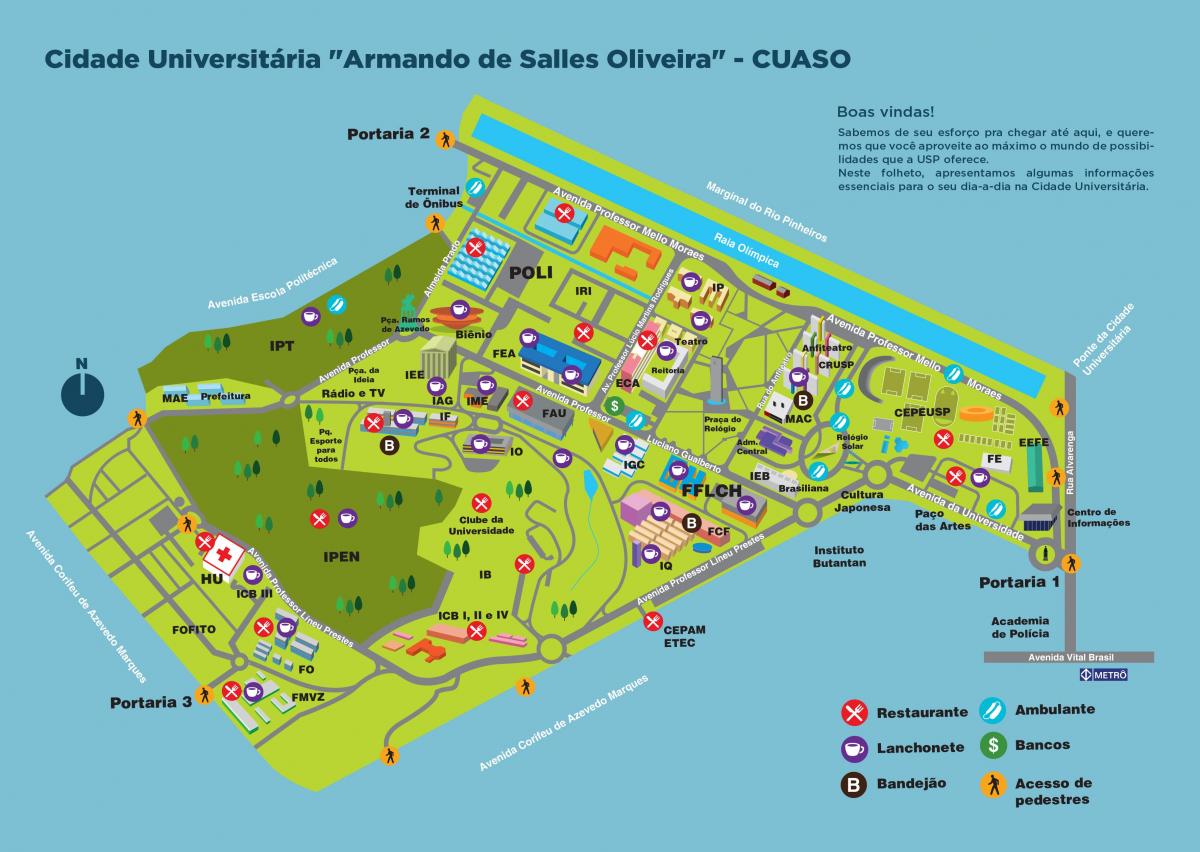 Kaart ülikooli Armando Salles de Oliveira - CUASO