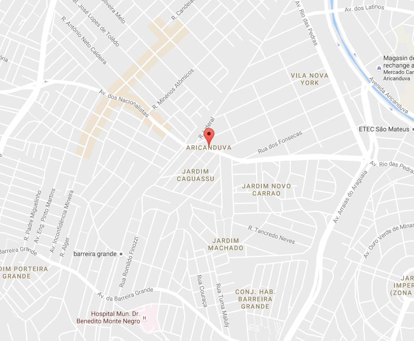 Kaart Aricanduva São Paulo