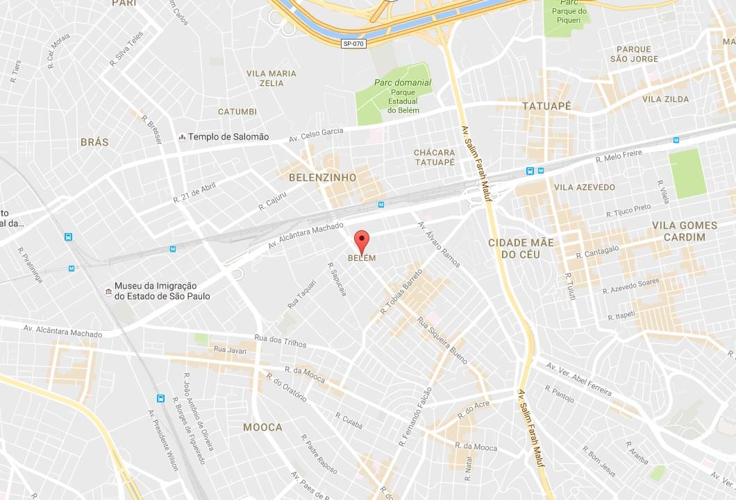 Kaart Belém São Paulo
