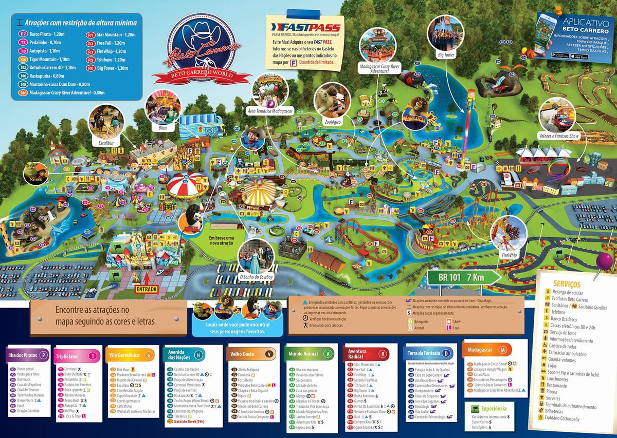 Kaart Beto Carrero World