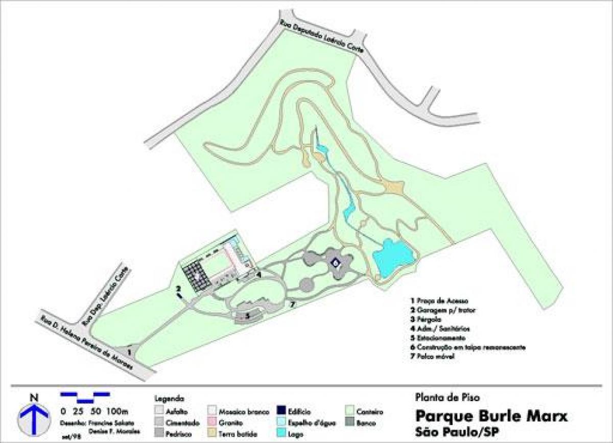 Kaart Burle Marx park