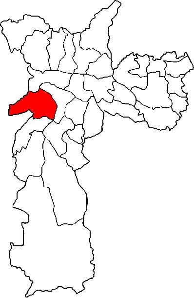 Kaart Butantã alam-prefektuuri São Paulo