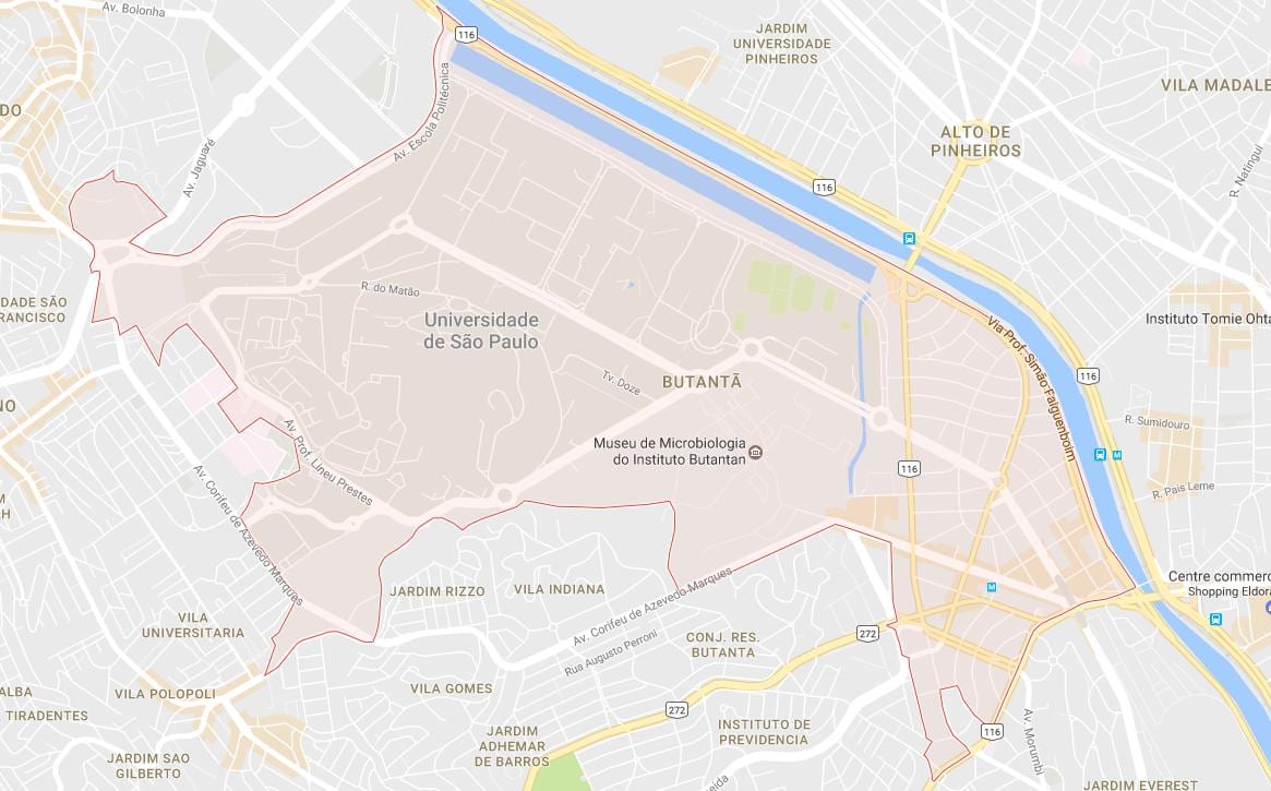 Kaart Butantã São Paulo