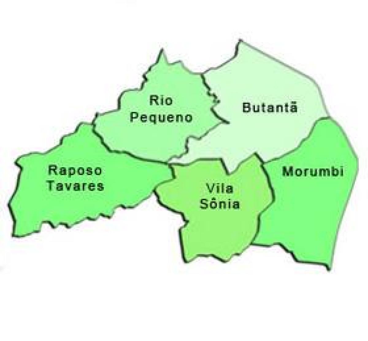 Kaart Butantã alam-prefektuur