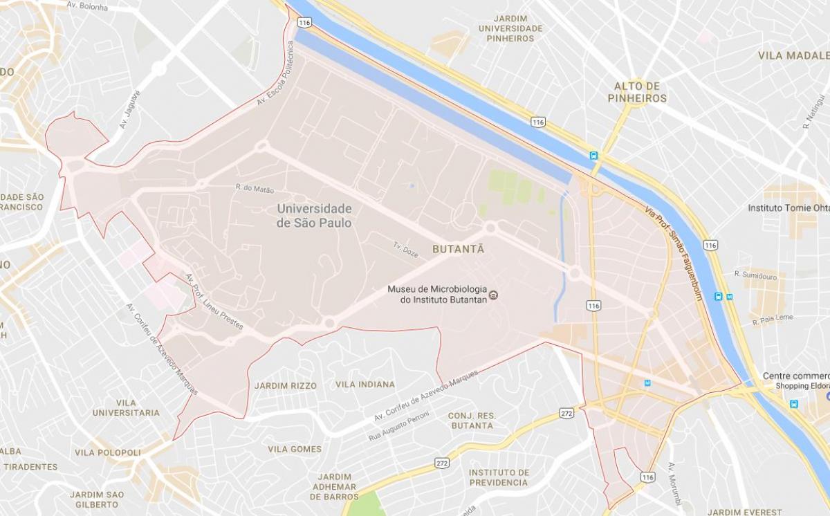 Kaart Butantã São Paulo