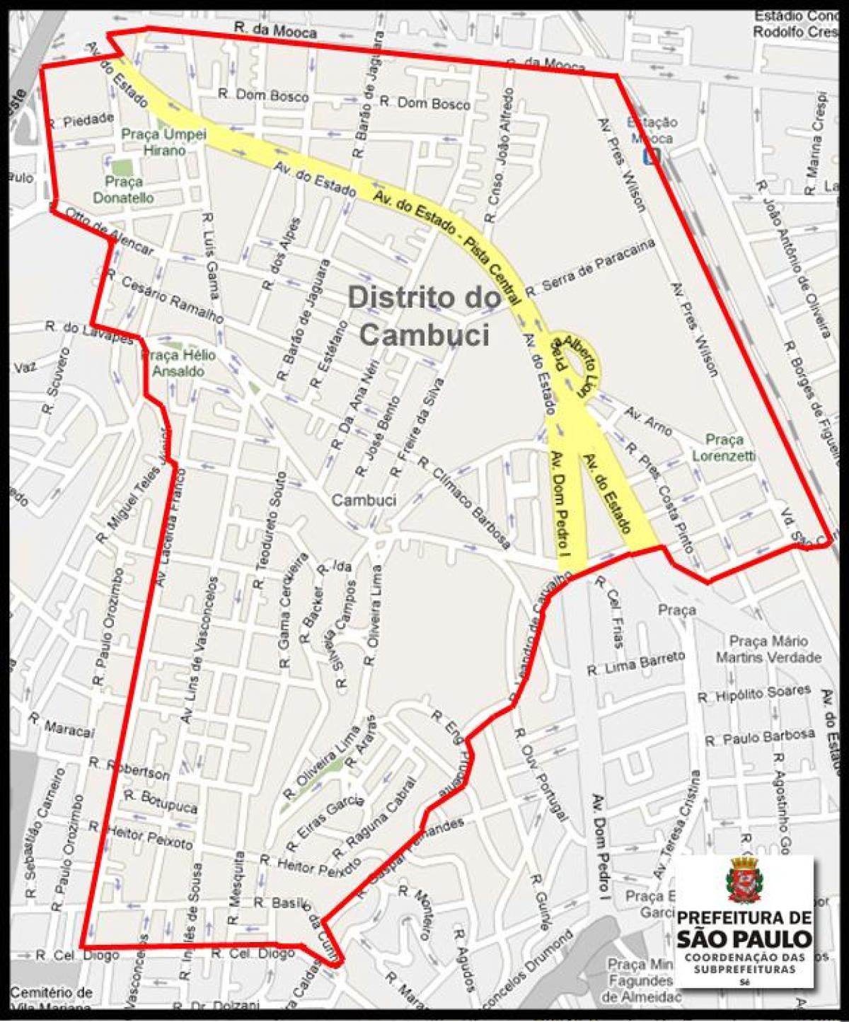 Kaart Cambuci São Paulo