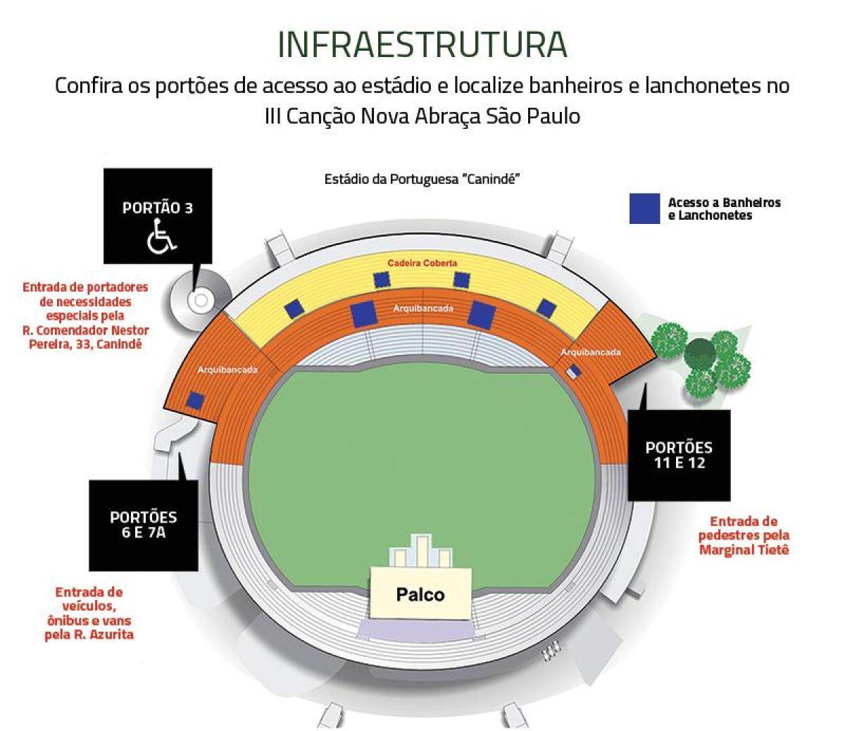 Kaart Canindé São Paulo staadion