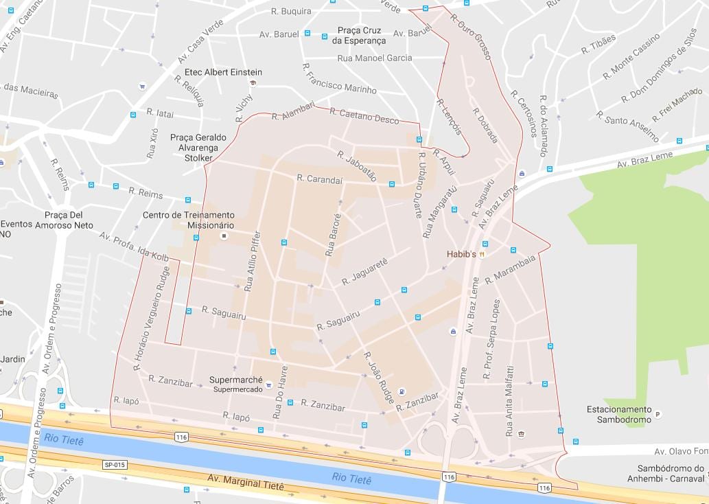 Kaart Casa Verde São Paulo
