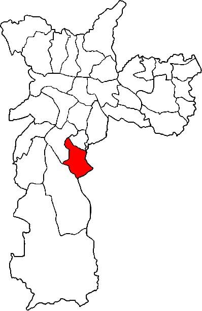 Kaart Cidade Ademar alam-prefektuuri São Paulo