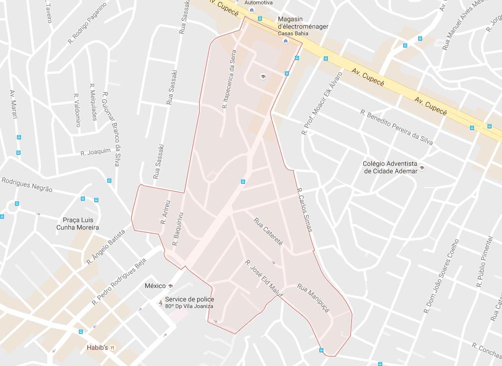 Kaart Cidade Ademar São Paulo