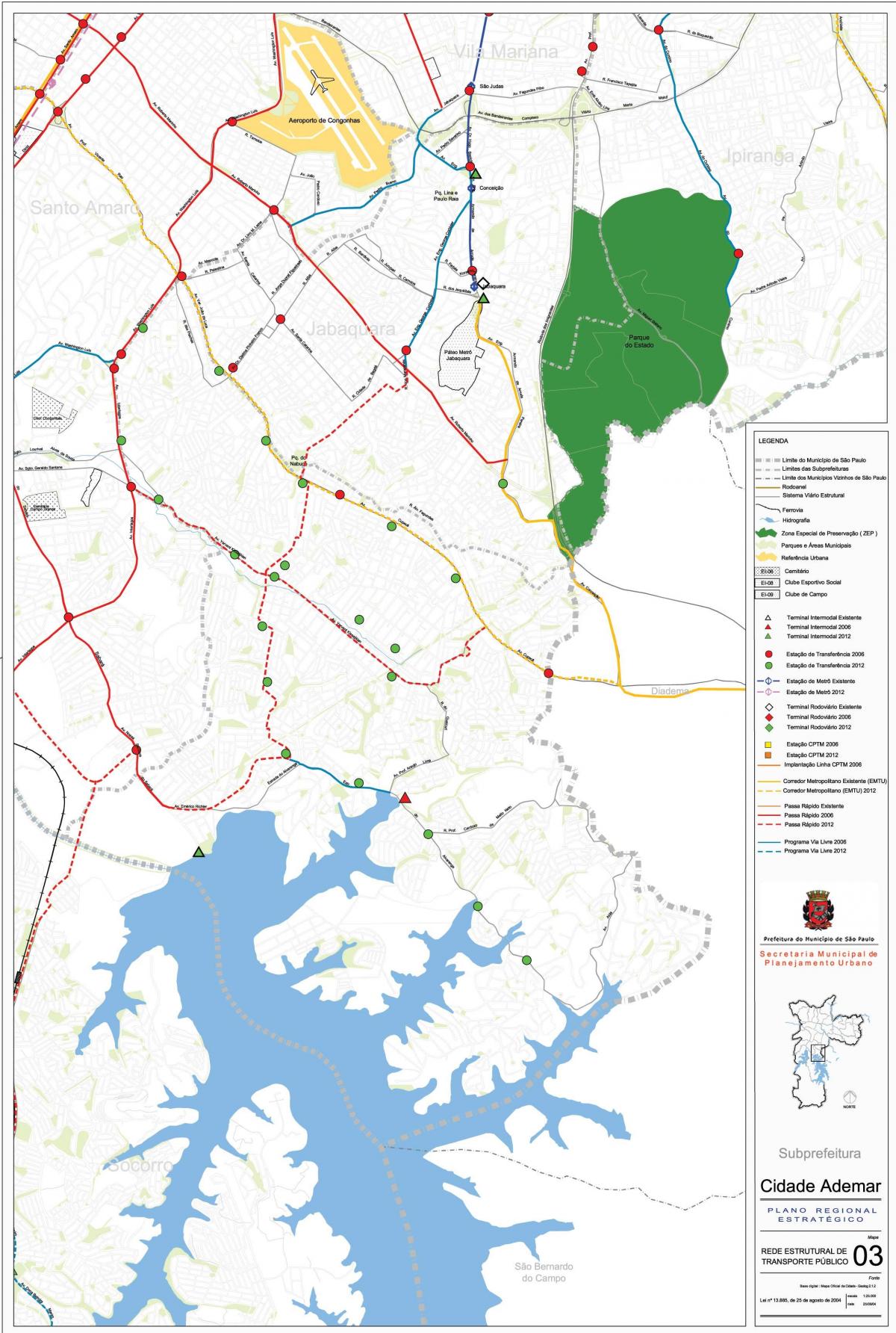 Kaart Cidade Ademar São Paulo - Avalik transport