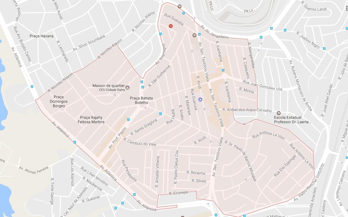 Kaart Cidade Dutra São Paulo
