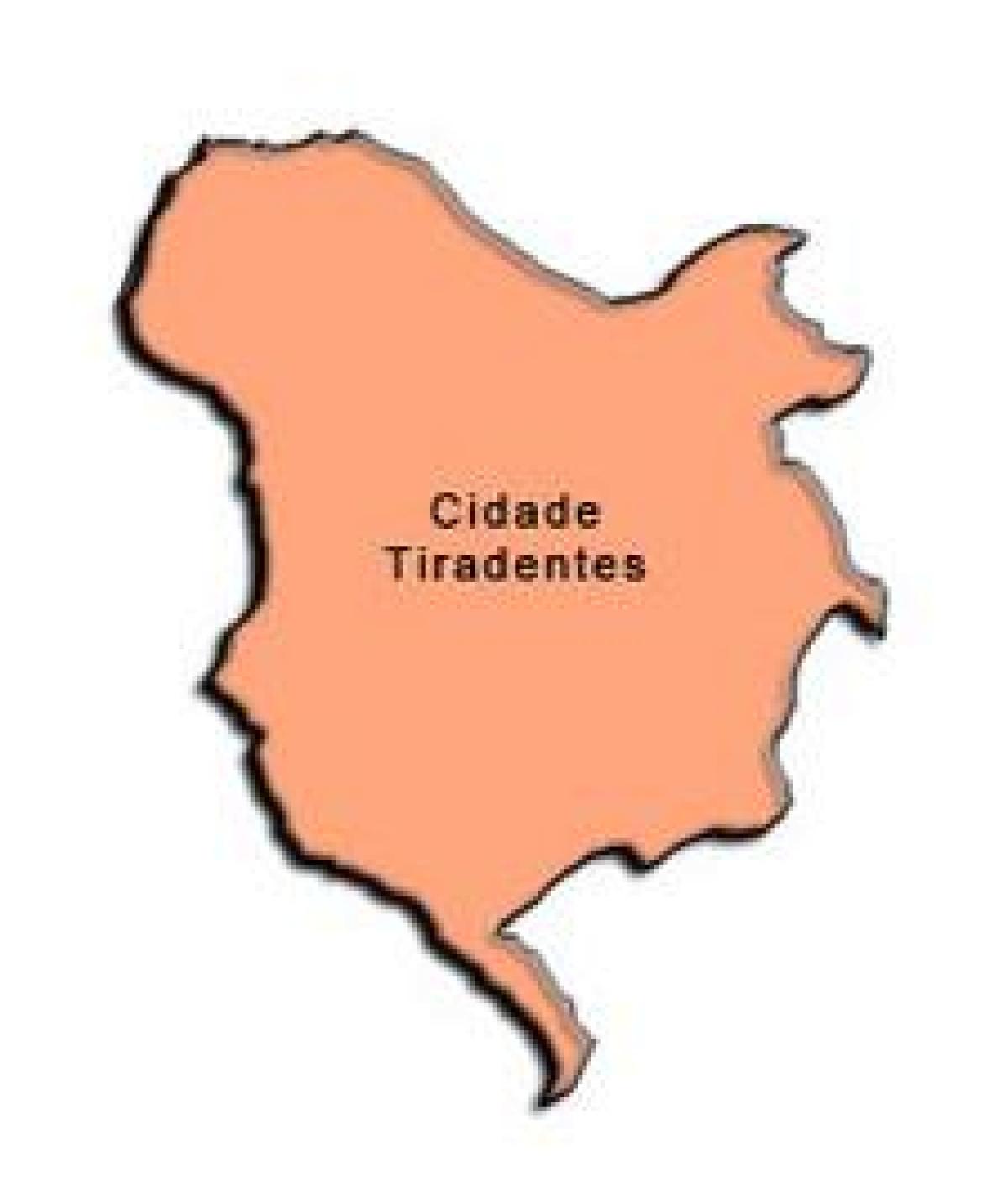 Kaart Cidade Tiradentes alam-prefektuur
