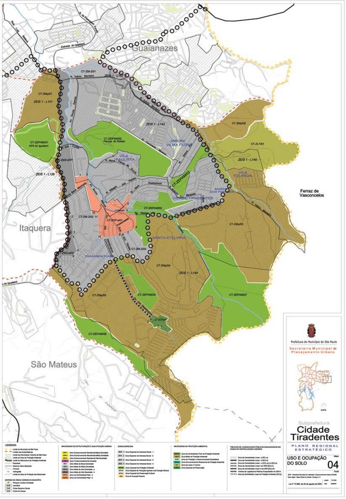 Kaart Cidade Tiradentes São Paulo - amet, mulla
