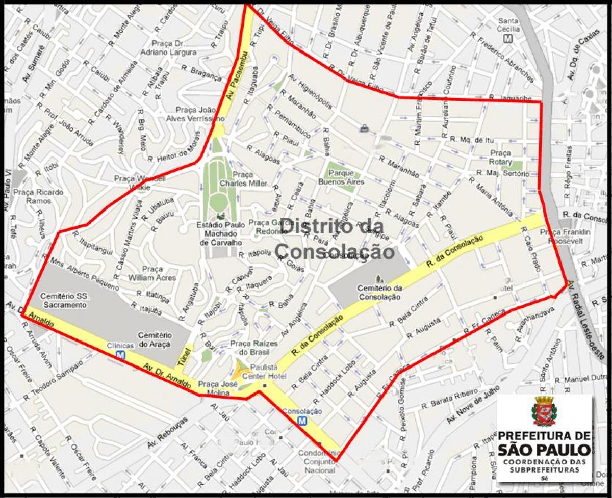 Kaart Consolação São Paulo