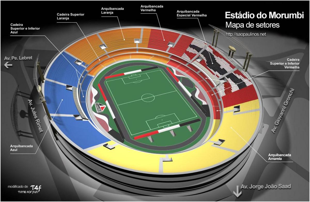 Kaart Cícero-Pompeu-de-Toledo São Paulo staadion