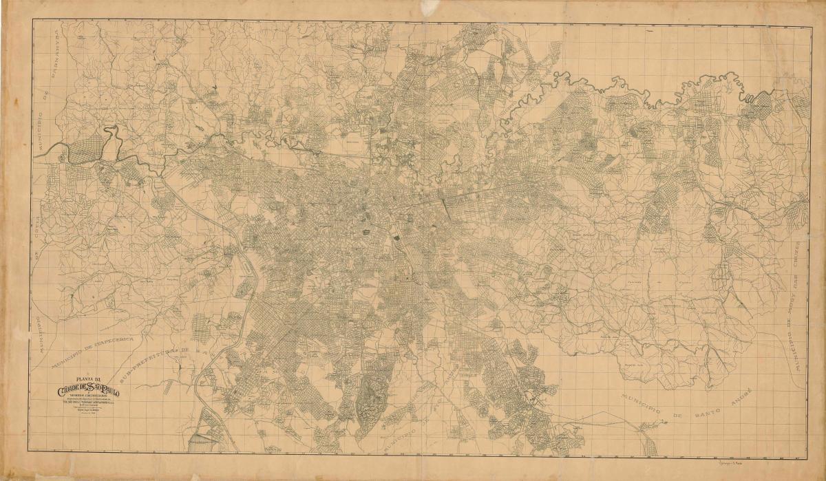 Kaart endine São Paulo - 1943