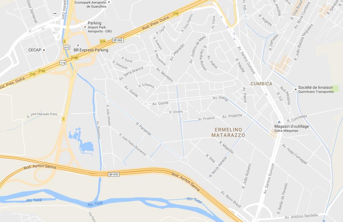 Kaart Ermelino Matarazzo São Paulo