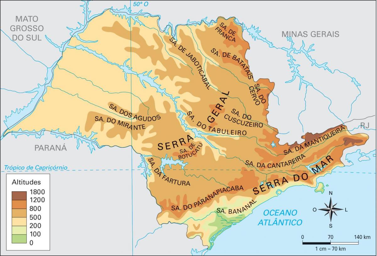 Kaardi geograafiline São Paulo