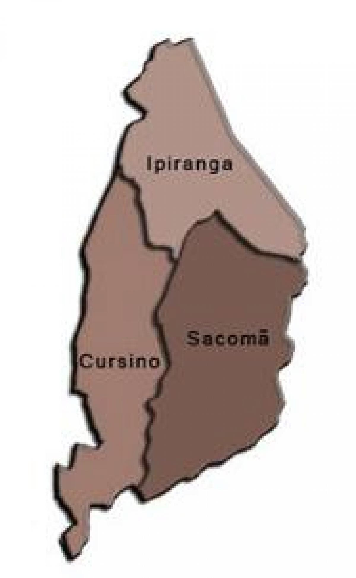 Kaart Ipiranga alam-prefektuur