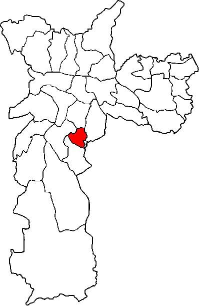 Kaart Jabaquara alam-prefektuuri São Paulo