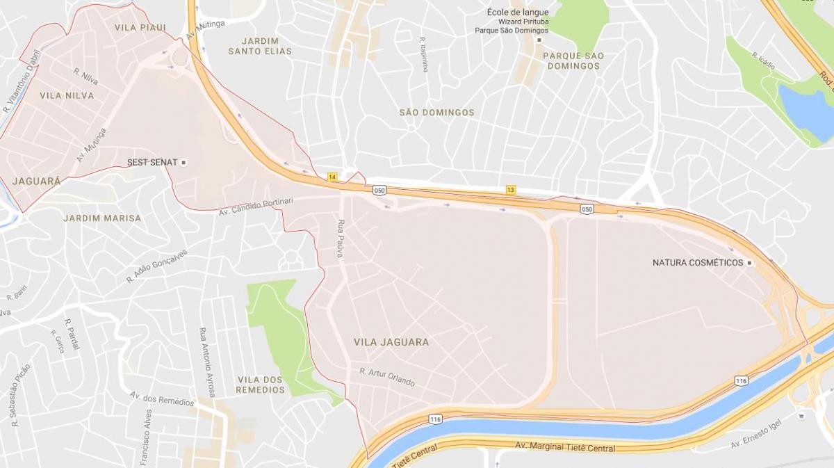 Kaart Jaguara São Paulo