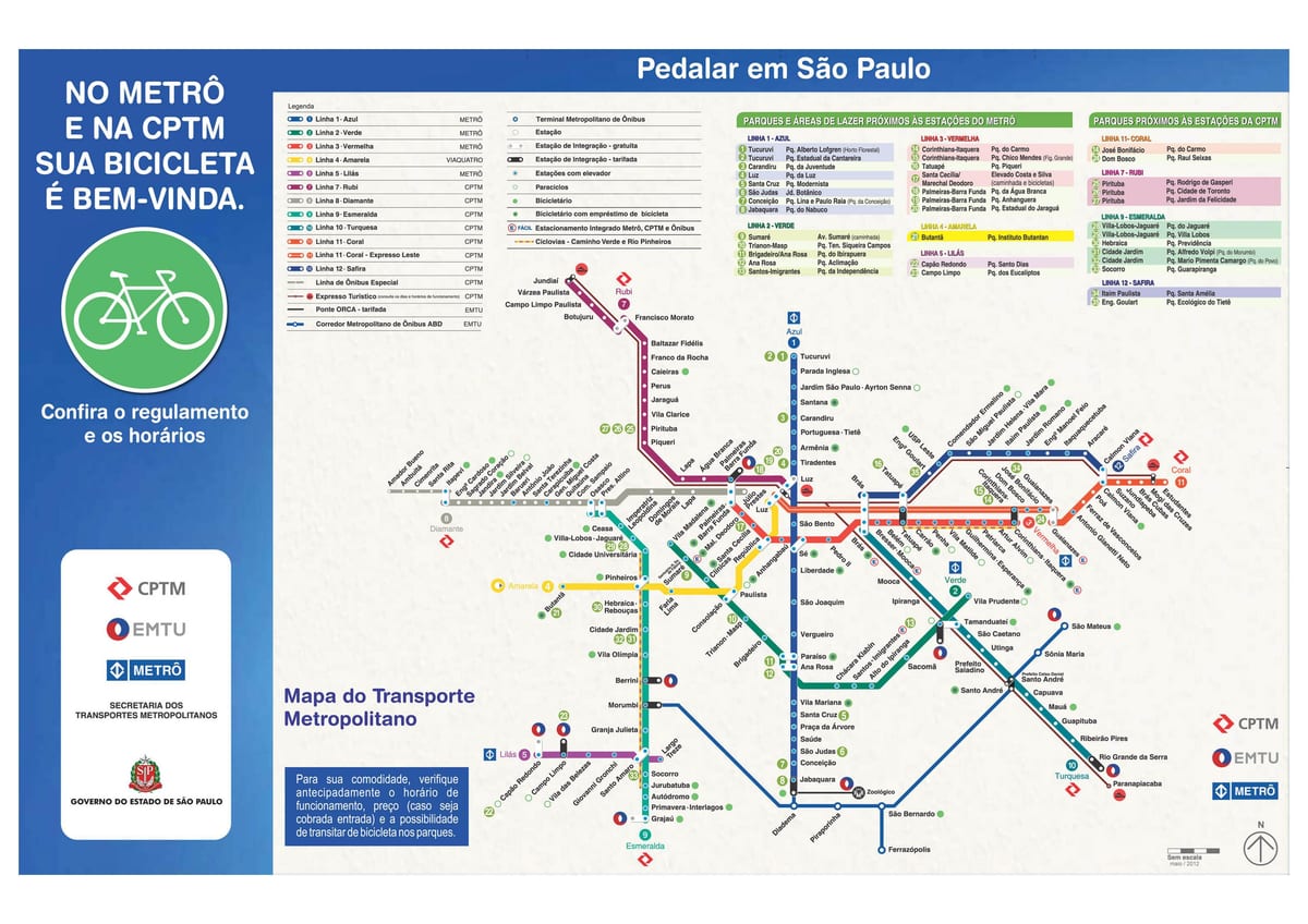 Kaart jalgrattasõit juhend São Paulo