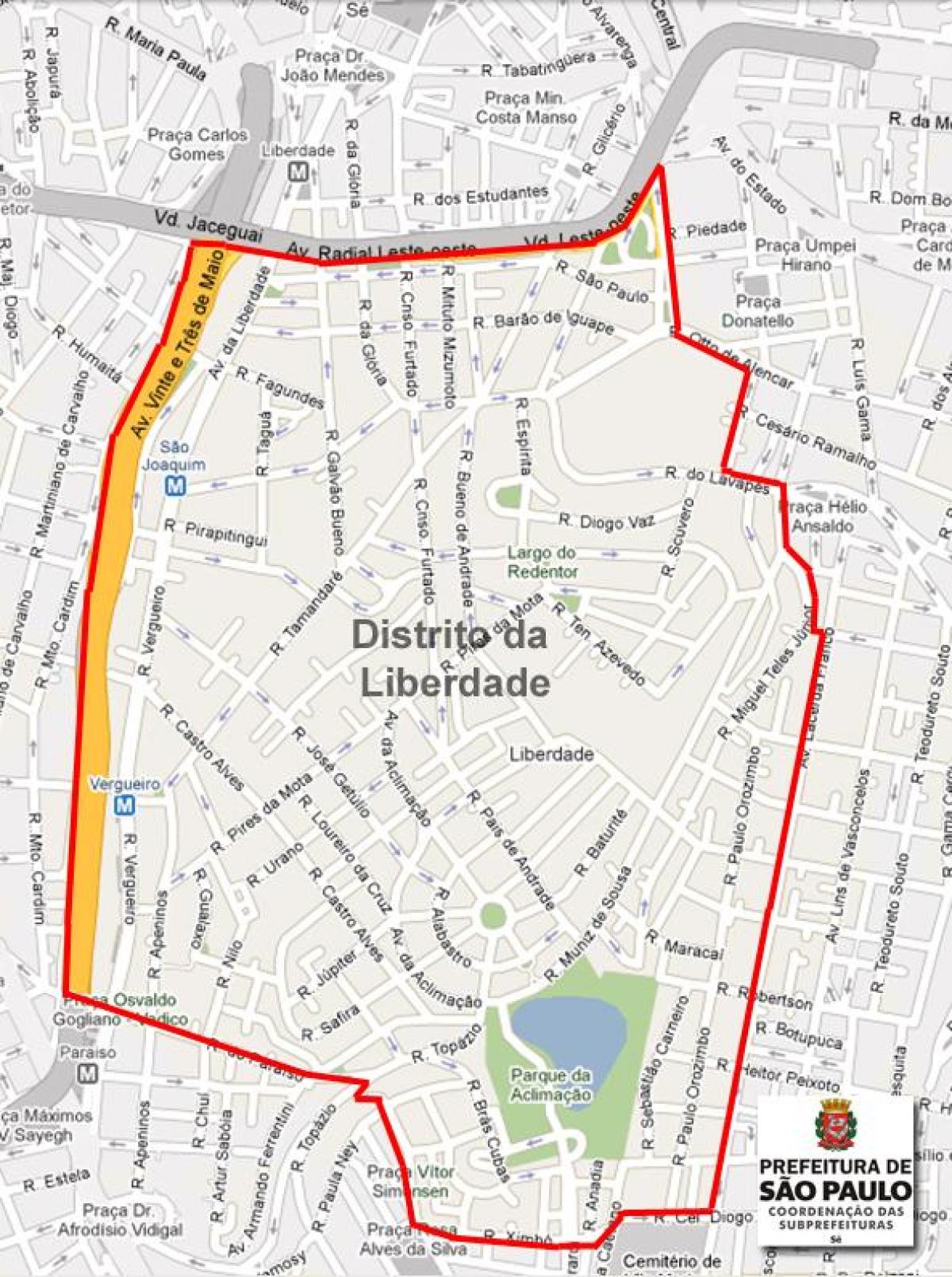 Kaart Liberdade São Paulo
