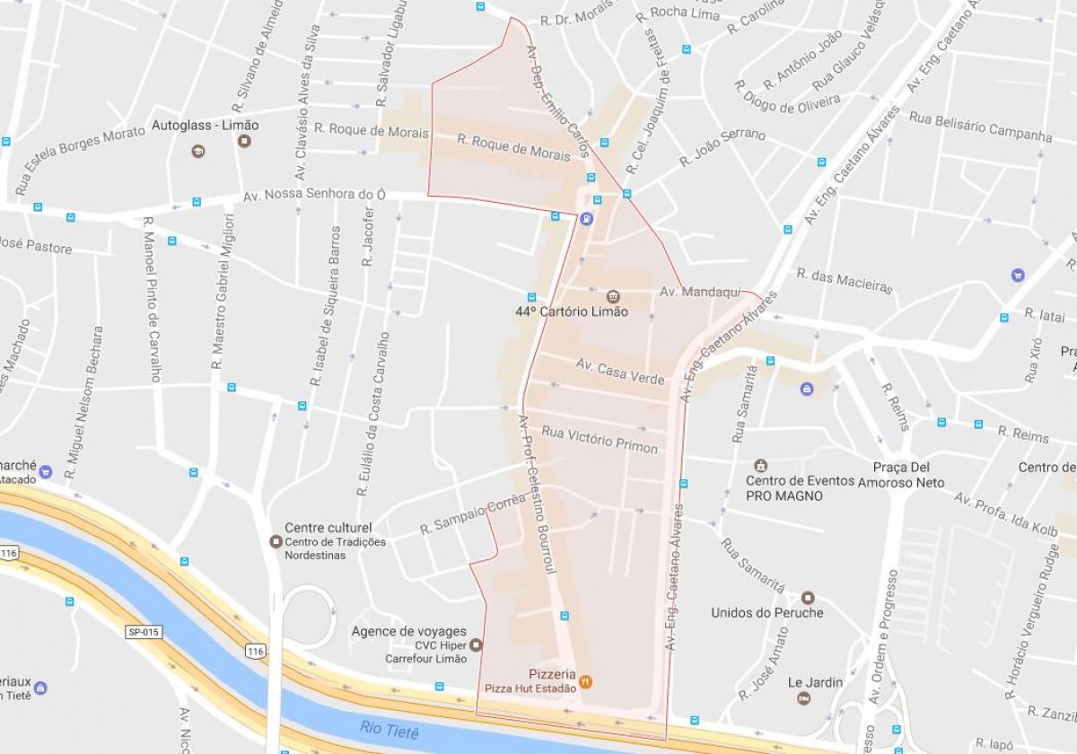 Kaart Limão São Paulo