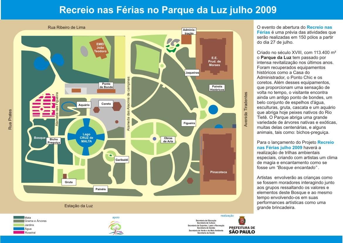 Kaart Luz park São Paulo