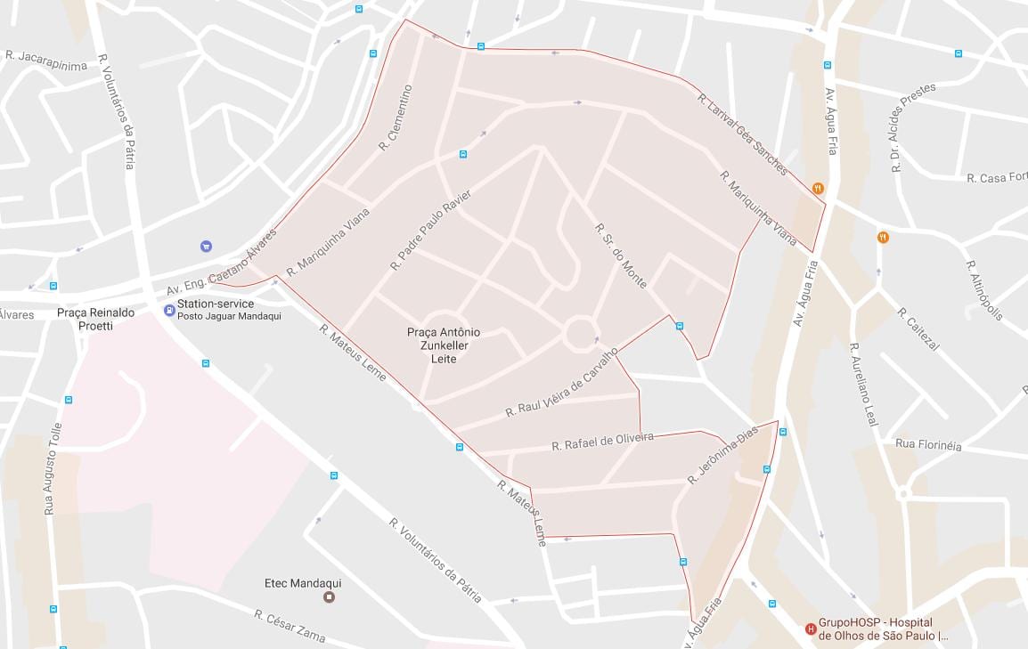 Kaart Mandaqui São Paulo