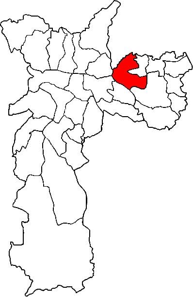 Kaart Penha alam-prefektuuri São Paulo