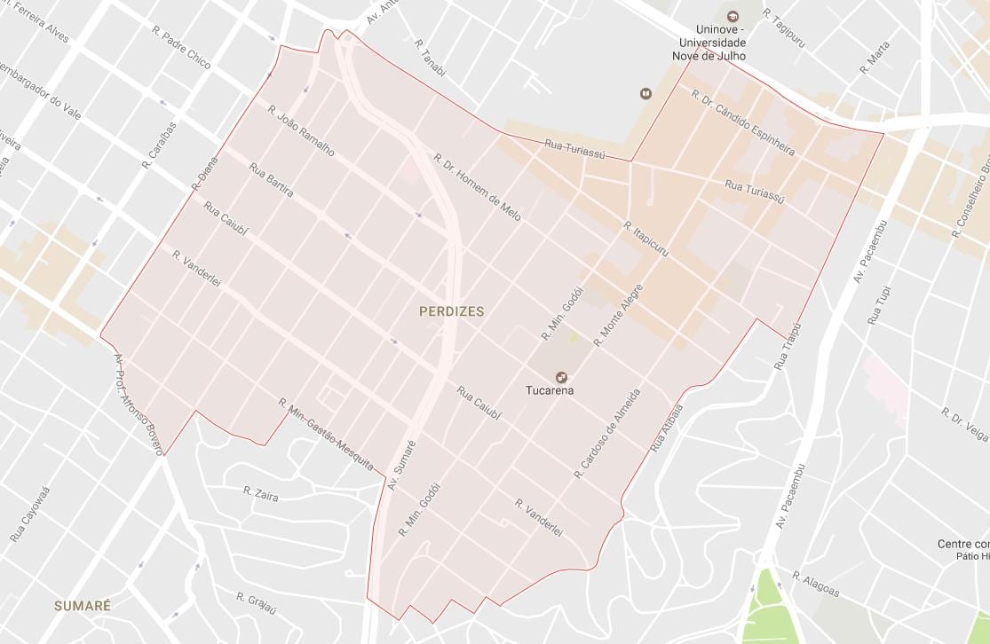 Kaart Perdizes São Paulo