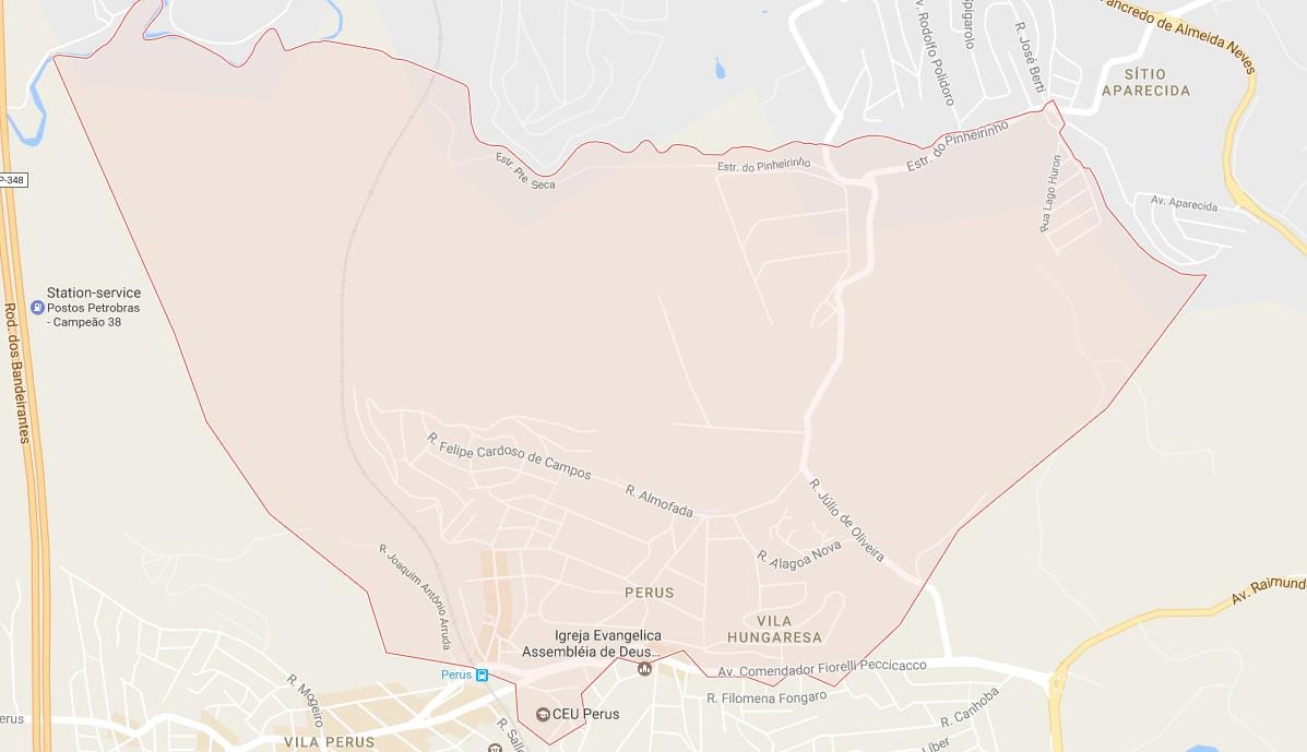 Kaart Perus São Paulo