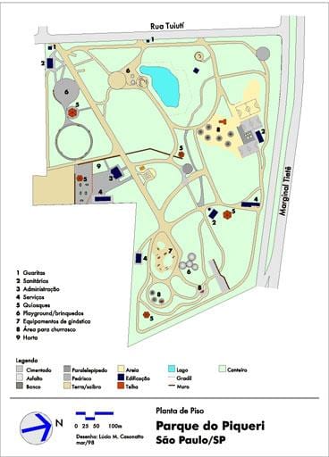 Kaart Piqueri São Paulo Park