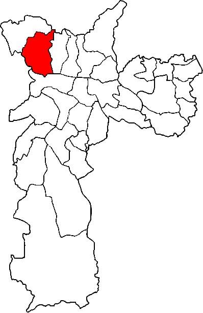 Kaart Pirituba-Jaraguá alam-prefektuuri São Paulo