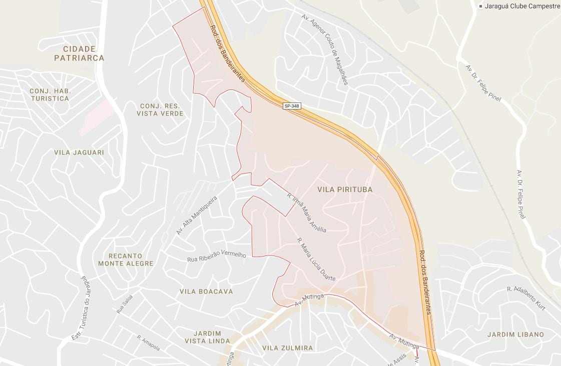 Kaart Pirituba São Paulo