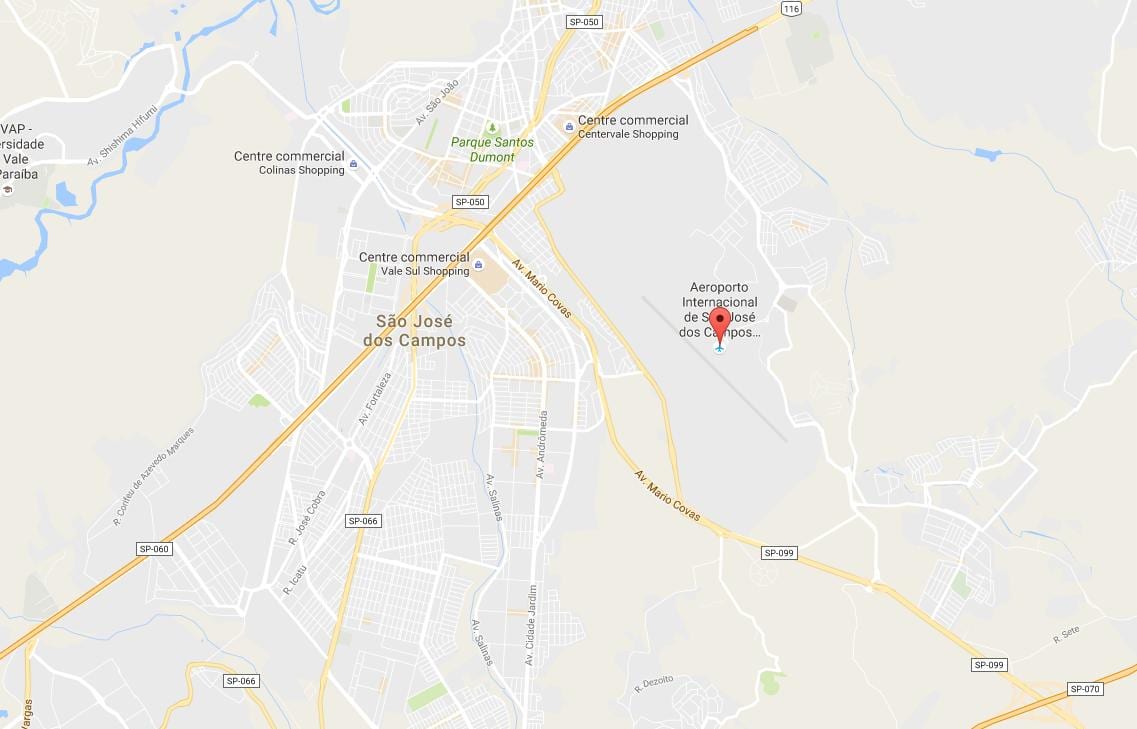 Kaart rahvusvaheline lennujaam São José dos Campos