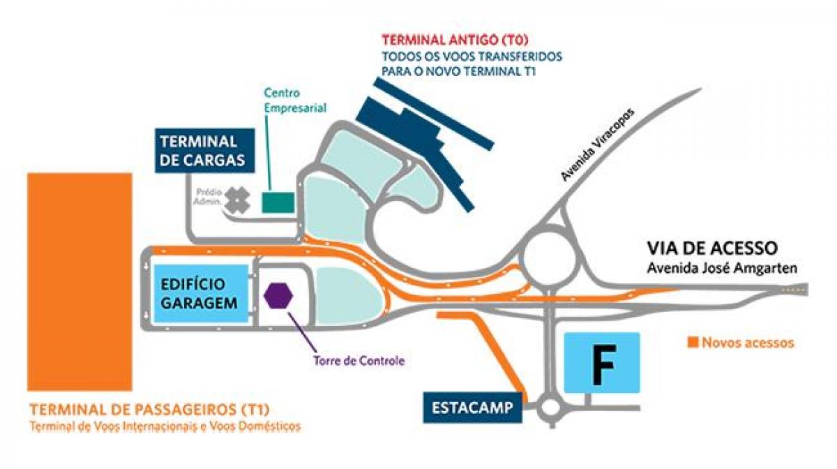 Kaart rahvusvaheline lennujaam Viracopos parkimine