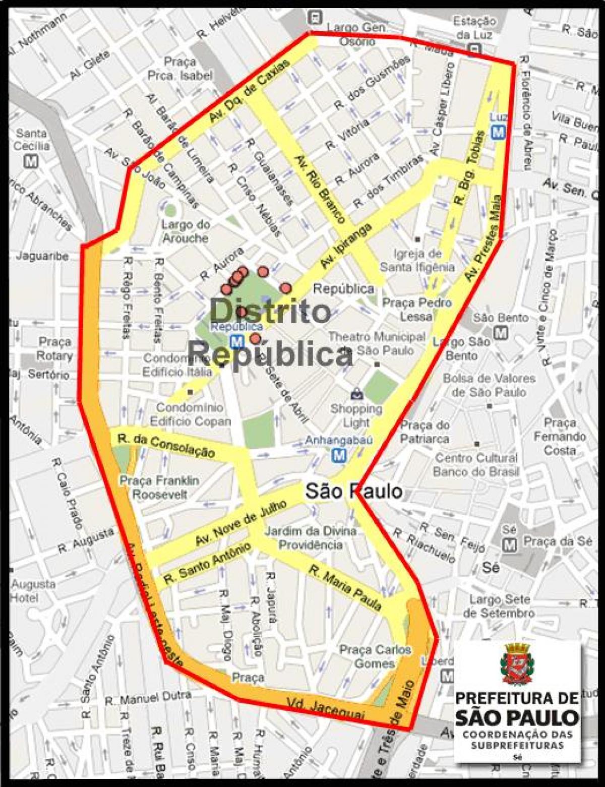 Kaart República São Paulo