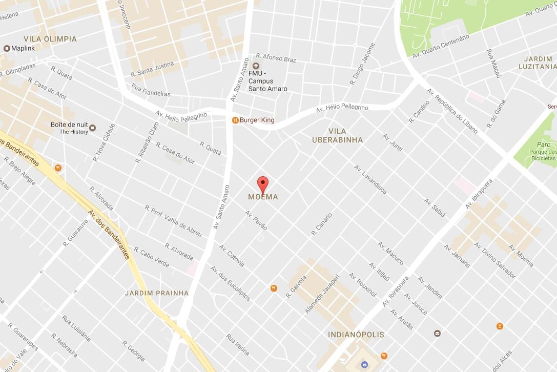 Kaart São Paulo Moema