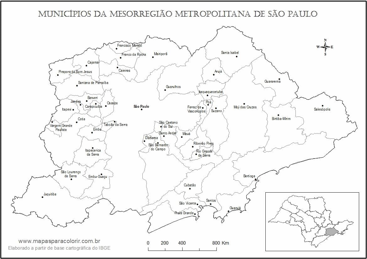 Kaart São Paulo neitsi